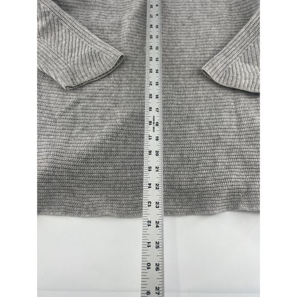 Talbots 100% Cashmere Sweater Womens Large Gray Pullover Minimalist Quiet Luxury - Picture 3 of 7